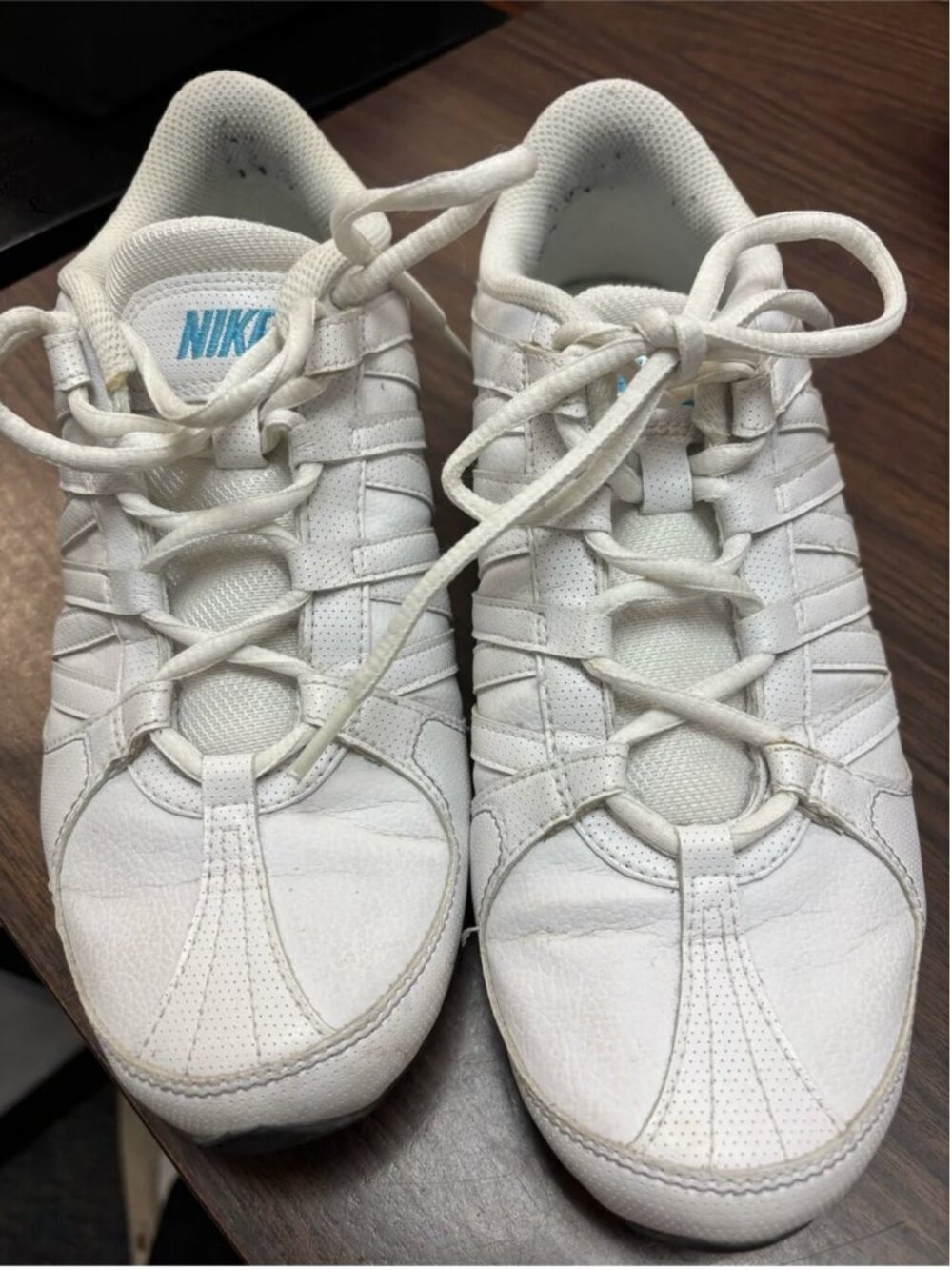 Nike white Lace-Up Low-Profile Cheerleader Sneakers 8